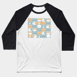 Cute Kitten Faces Baseball T-Shirt